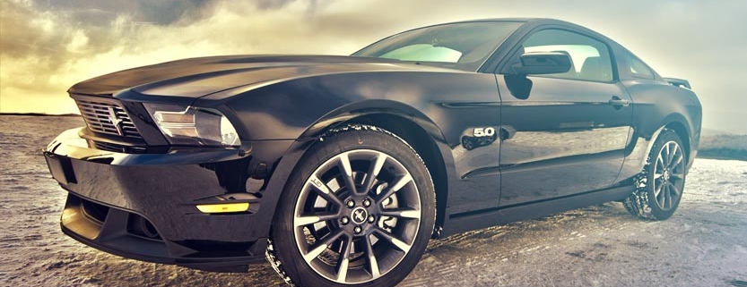 Sunset with Ford Mustang