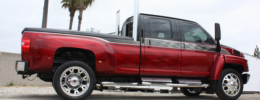 Truck, Pipes, Red, Custom, Big Rig, Vehicle, Gas, Car