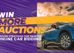 Win More Auctions – Smart Online Car Bidding Strategies Banner | RideSafely Banner with the text "Win More Auctions – Proven strategies for smarter online car bidding"