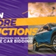 Banner with the text "Win More Auctions – Proven strategies for smarter online car bidding"