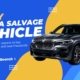 Why Buy a Salvage Vehicle – Discover Smart Reasons to Buy Repairable Cars | RideSafely Banner reading “Why Buy a Salvage Vehicle?” with a tagline “Discover smart reasons to buy repairable cars and save thousands,” featuring a clean studio image of a luxury SUV with subtle bumper damage on a white background.