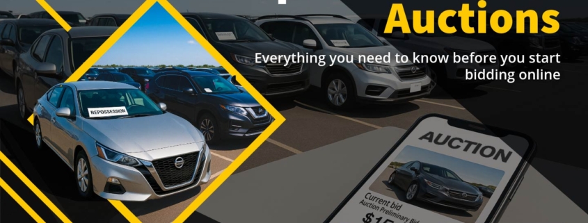 Banner reading: Repossessed Car Auctions – Everything you need to know before you start bidding online.