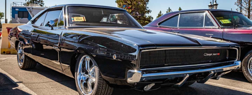 Cars at an auction lot