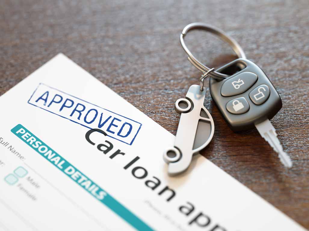 Approved car loan application for making purchases at online car auctions.