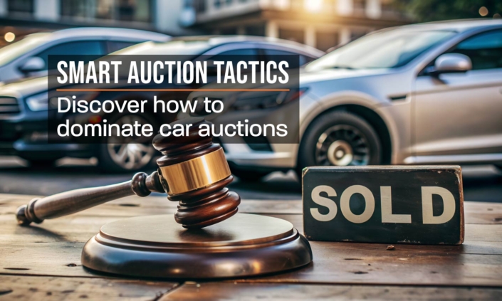 Web banner showcasing strategies for online car auction success