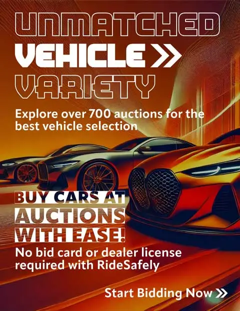 Banner showcasing the wide range of vehicles available from over 700 auctions