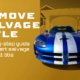 Banner titled "Remove Salvage Title" with subtitle "Step-by-step guide to convert salvage to rebuilt title" displayed over a background image of a repaired car passing inspection.