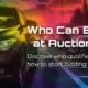 Website banner titled "Who Can Buy at Auction?" with the message "Discover who qualifies and how to start bidding today."