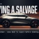 Banner with the title "Buying a Salvage EV?" and the subtitle "Know the risks before you bid on electric vehicles."