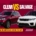 Banner with text 'Clear vs. Salvage Titles – Know the difference before you buy' over a background showing two cars, one clean and one damaged.