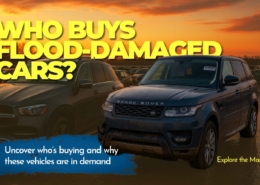 Banner reading "Who Buys Flood-Damaged Cars? Uncover who's buying and why these vehicles are in demand."