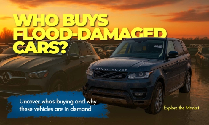 Banner reading "Who Buys Flood-Damaged Cars? Uncover who's buying and why these vehicles are in demand."