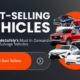 Banner showing "Best-Selling Vehicles" with a subtitle "Explore RideSafely's Most In-Demand Used and Salvage Vehicles"