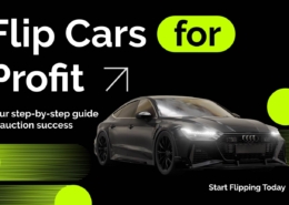 Flip Cars for Profit | Beginner Auction Guide Banner | RideSafely Banner reading: Flip Cars for Profit – Your step-by-step guide to auction success