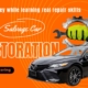 DIY Salvage Car Restoration – Save Money and Gain Skills | RideSafely DIY Salvage Car Restoration banner with text Save money while learning real repair skills and a button that says Start Restoring.