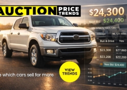 Auction Price Trends banner showing which cars sell for more at vehicle auctions