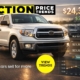 Auction Price Trends banner showing which cars sell for more at vehicle auctions
