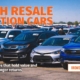 High Resale Auction Cars banner showcasing vehicles that hold value and deliver stronger returns