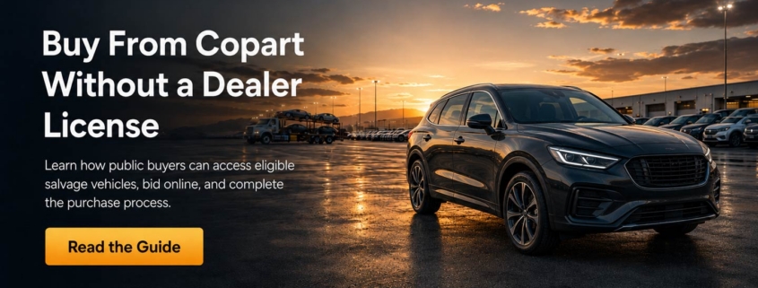 Buy From Copart Without a Dealer License. Learn how public buyers can access eligible salvage vehicles, bid online, and complete the purchase process.