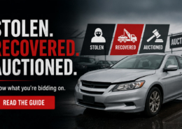 Stolen. Recovered. Auctioned. Learn what theft recovery vehicles are and know what you’re bidding on before placing your next auction bid.