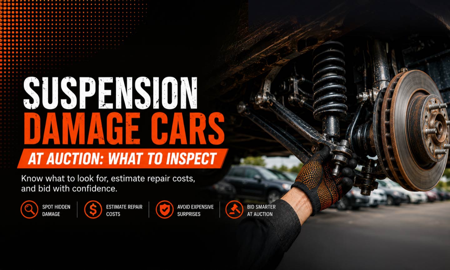 Suspension Damage Cars at Auction – Learn how to spot costly suspension issues before placing your next bid.