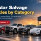 Popular salvage cars, trucks, SUVs, EVs, and motorcycles at an online auto auction