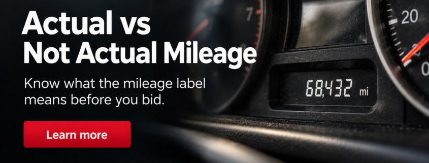 Actual vs Not Actual Mileage at Car Auctions | RideSafely | RideSafely Car odometer showing 68,432 miles