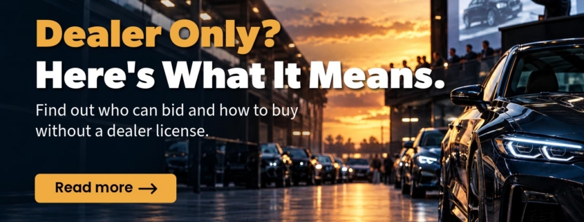 What Does Dealer Only Mean at a Car Auction? | RideSafely | RideSafely Dealer Only car auctions explained, including who can bid and how to buy vehicles without a dealer license.